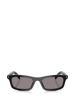 Prada Eyewear stripe-detail rectangle-frame sunglasses - Black