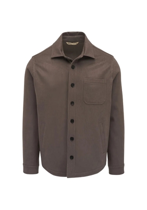 Maurizio Baldassari spread-collar patch-pocket jacket - Brown