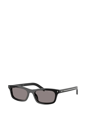Prada Eyewear stripe-detail rectangle-frame sunglasses - Black
