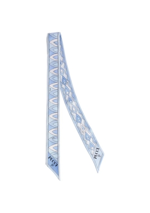PUCCI mixed print silk scarf - Blue