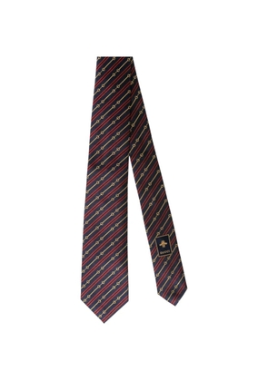Gucci striped horsebit-pattern tie - Blue