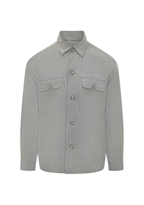 BOSS patch-pocket overshirt - Grey