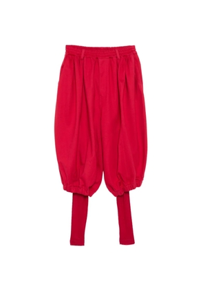 SONGZIO bias sarouel sweat pants - Red