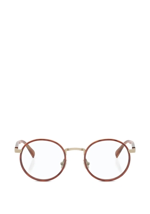 Brunello Cucinelli Tyler round-frame glasses - Brown