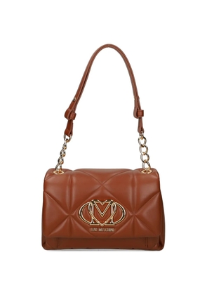 Love Moschino quilted chain-strap cross body bag - Brown