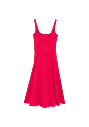 STAUD Wells square-neck midi dress - Red