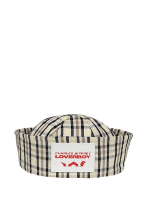 Charles Jeffrey Loverboy checked hat - Neutrals