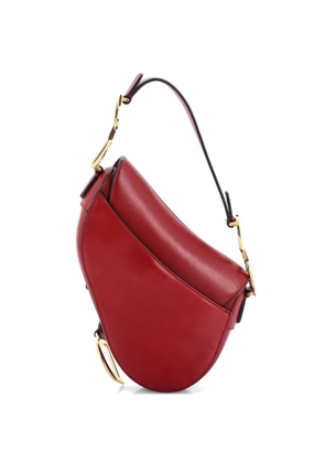 Christian Dior Pre-Owned Saddle Handbag Leather Mini shoulder bag - Red
