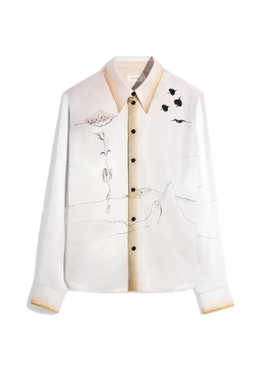 LEMAIRE pointed-collar landscape shirt - Neutrals