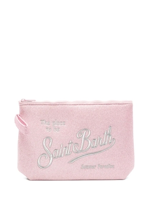 MC2 Saint Barth Aline logo-embroidered clutch bag - Pink