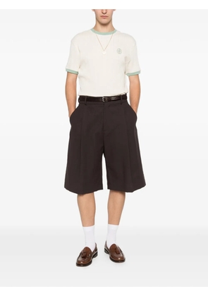 Drôle De Monsieur ribbed trim T-shirt - Neutrals