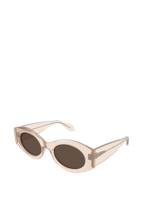 azzedine alaïa oval-frame sunglasses - Neutrals