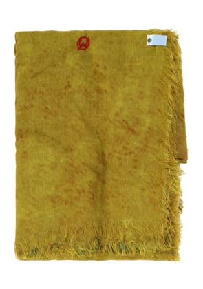 TALKING WALLS fringed scarf - Yellow