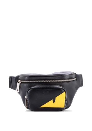 Fendi Pre-Owned Front Pocket Monster Waist Bag Leather belt bag - Black