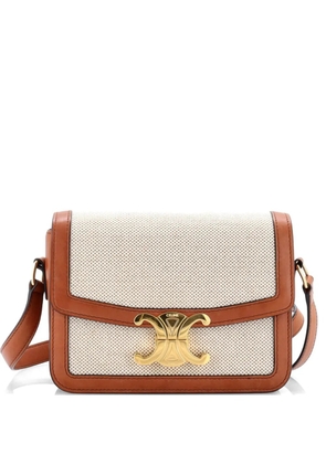 Celine Pre-Owned Triomphe Shoulder Bag Canvas with Leather Teen crossbody bag - Neutrals