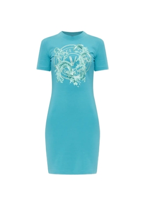 Versace Jeans Couture embellished graphic dress - Blue