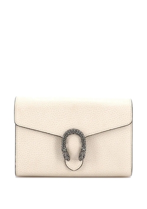 Gucci Pre-Owned Dionysus Chain Wallet Leather with Embellished Detail Small crossbody bag - Neutrals