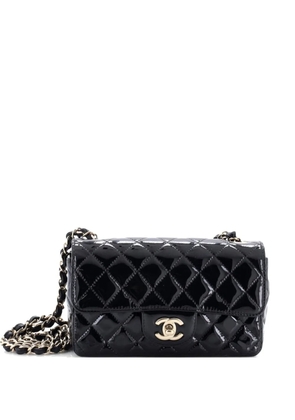 CHANEL Pre-Owned Classic Single Flap Bag Quilted Patent Mini crossbody bag - Black