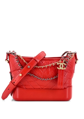 CHANEL Pre-Owned Gabrielle Hobo Chevron Aged Calfskin Small crossbody bag - Red