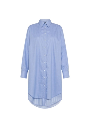 Seventy pinstripe layered dress - Blue