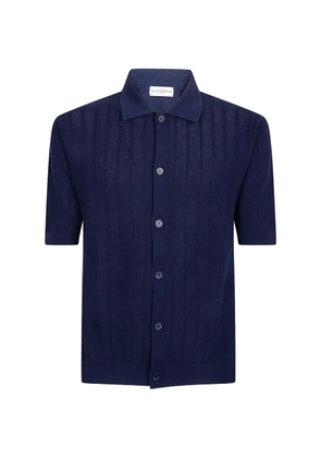 Ballantyne openwork knitted shirt - Blue