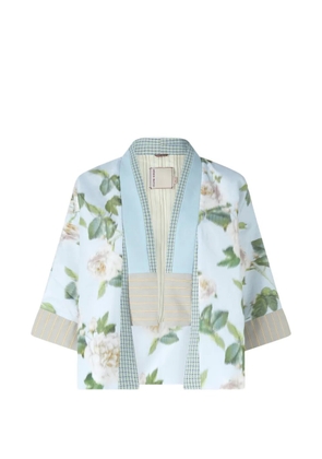 Antonio Marras floral-print kimono jacket - Blue