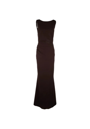 CHIARA BONI La Petite Robe Ajour draped dress - Brown