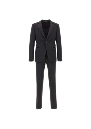 Emporio Armani peak-lapels single-breasted suit - Black