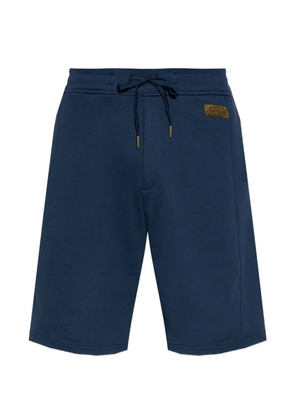 Versace Jeans Couture drawstring-detail logo-patch cotton shorts - Blue