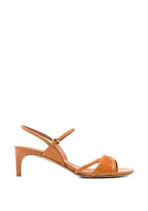 Del Carlo criss-cross strap sandals - Brown