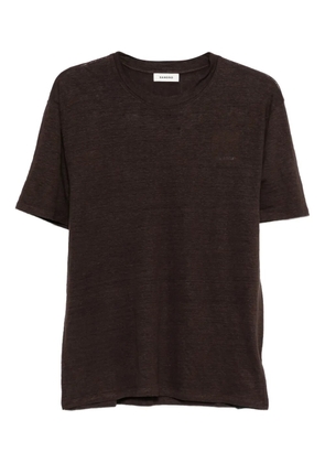 SANDRO crew-neck T-Shirt - Brown