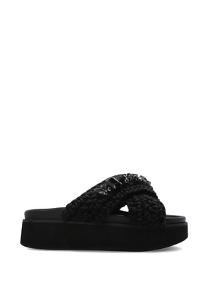 Inuikii embellished cross-strap sandals - Black