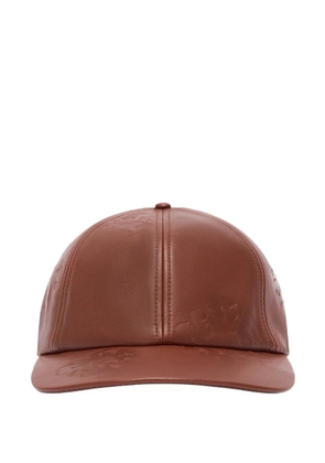Denim Tears Wreath leather cap - Brown