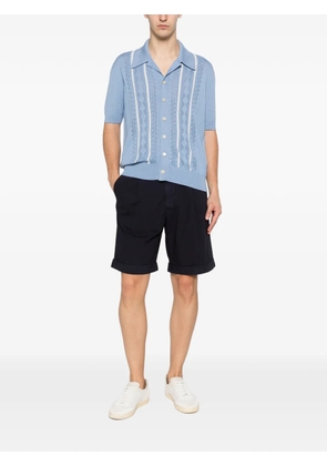 Piacenza Cashmere patterned shirt - Blue