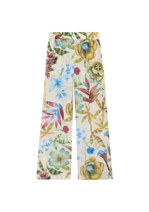 MOMONÌ floral trousers - Neutrals