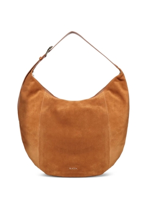 BIASIA zip suede shoulder bag - Brown