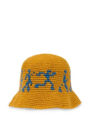 KidSuper running figures bucket hat - Yellow