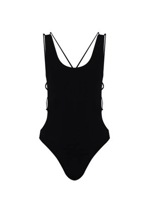 ISABEL MARANT Tenisia lace-up swimsuit - Black