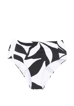 Max Mara Stilla floral high-waisted bikini bottoms - White