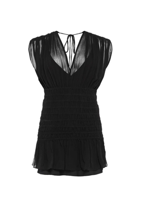 ERES V-neck smocked dress - Black
