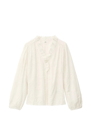Ba&Sh Petty ruffled embroidered blouse - White