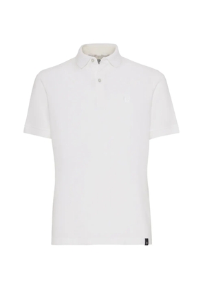 Boggi Milano mother-of-pearl buttons polo shirt - White