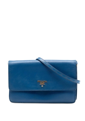Prada Pre-Owned 2013-2026 Saffiano Wallet on Strap crossbody bag - Blue