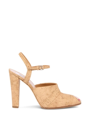 Moschino ankle-strap leather pumps - Neutrals