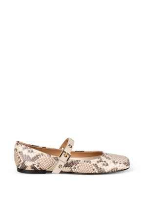 STATUS reptile buckle ballet flats - Neutrals