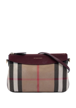 Burberry Pre-Owned 2000-2017 Mega Check Canvas Derby Peyton crossbody bag - Red