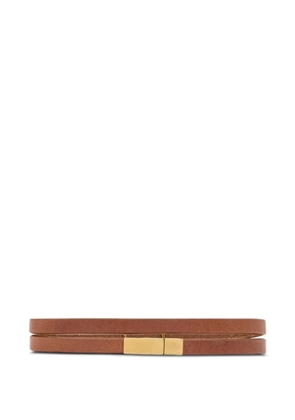 Saint Laurent leather bracelet - Brown