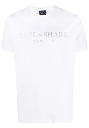 Paul & Shark logo-print crew-neck T-shirt - White