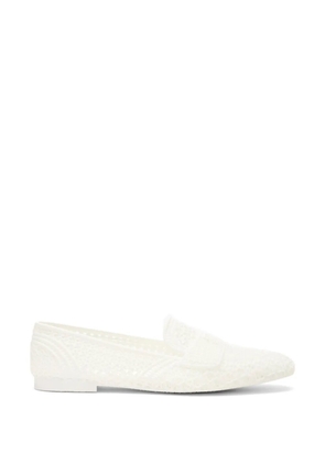 Casadei tonal-effect braided loafers - White