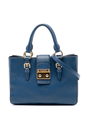 Miu Miu Pre-Owned 2010-2026 Goatskin Madras satchel - Blue